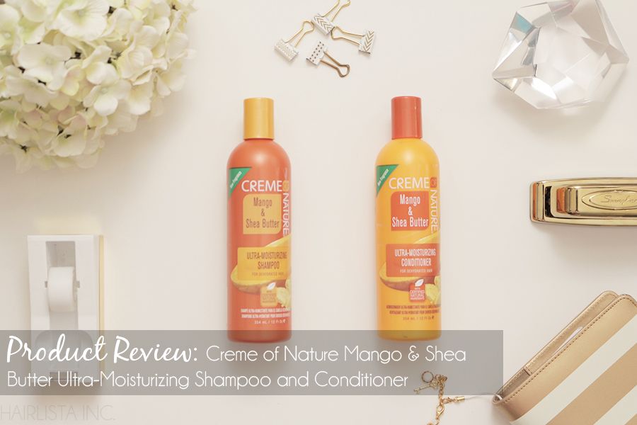 Creme of Nature Mango & Shea Butter Ultra-Moisturizing Shampoo and Conditioner Review | on HairliciousInc.com
