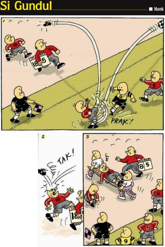 injury time cartoon 