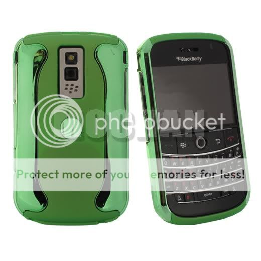 New GREEN CHROME HARD COVER CASE   Blackberry BOLD 9000  